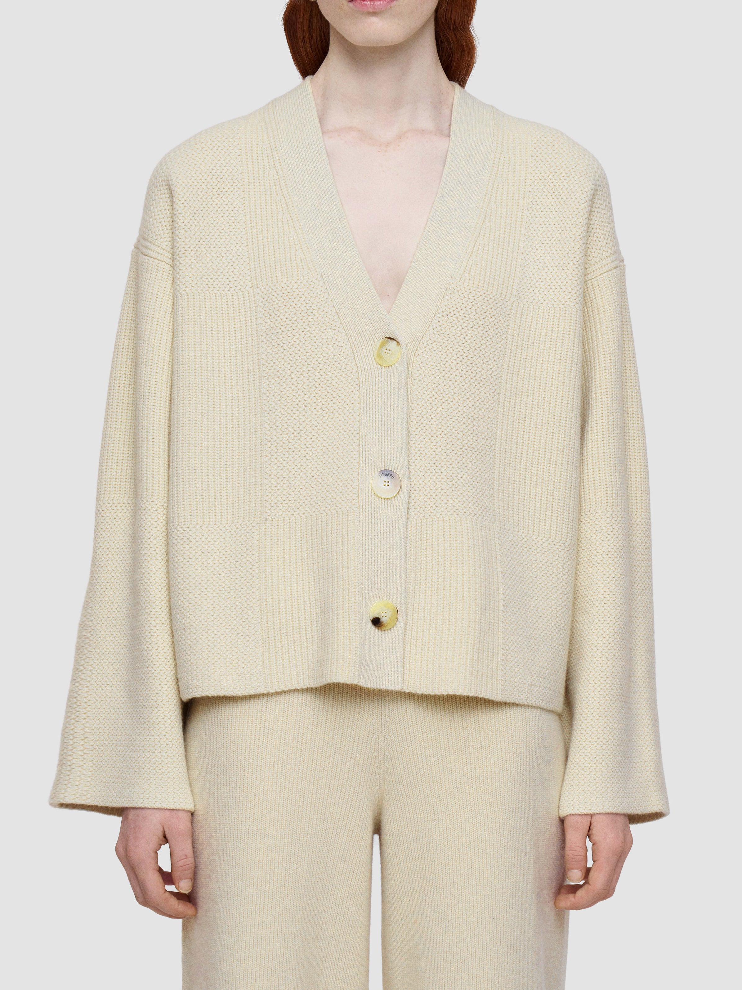 Joseph Soft Wool Cardigan Affogato