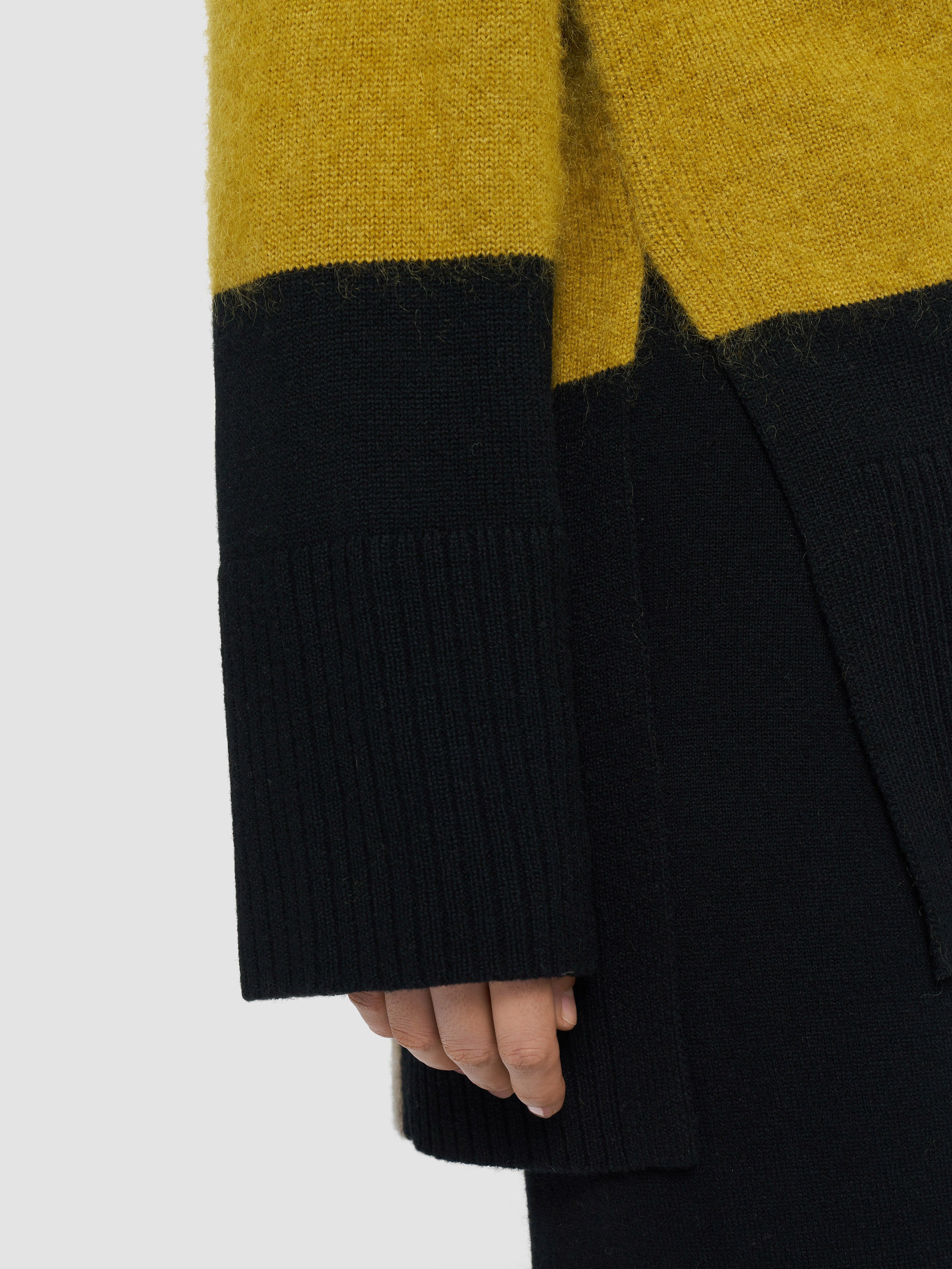 Joseph Overlay Wool Jumper Smoke Combo