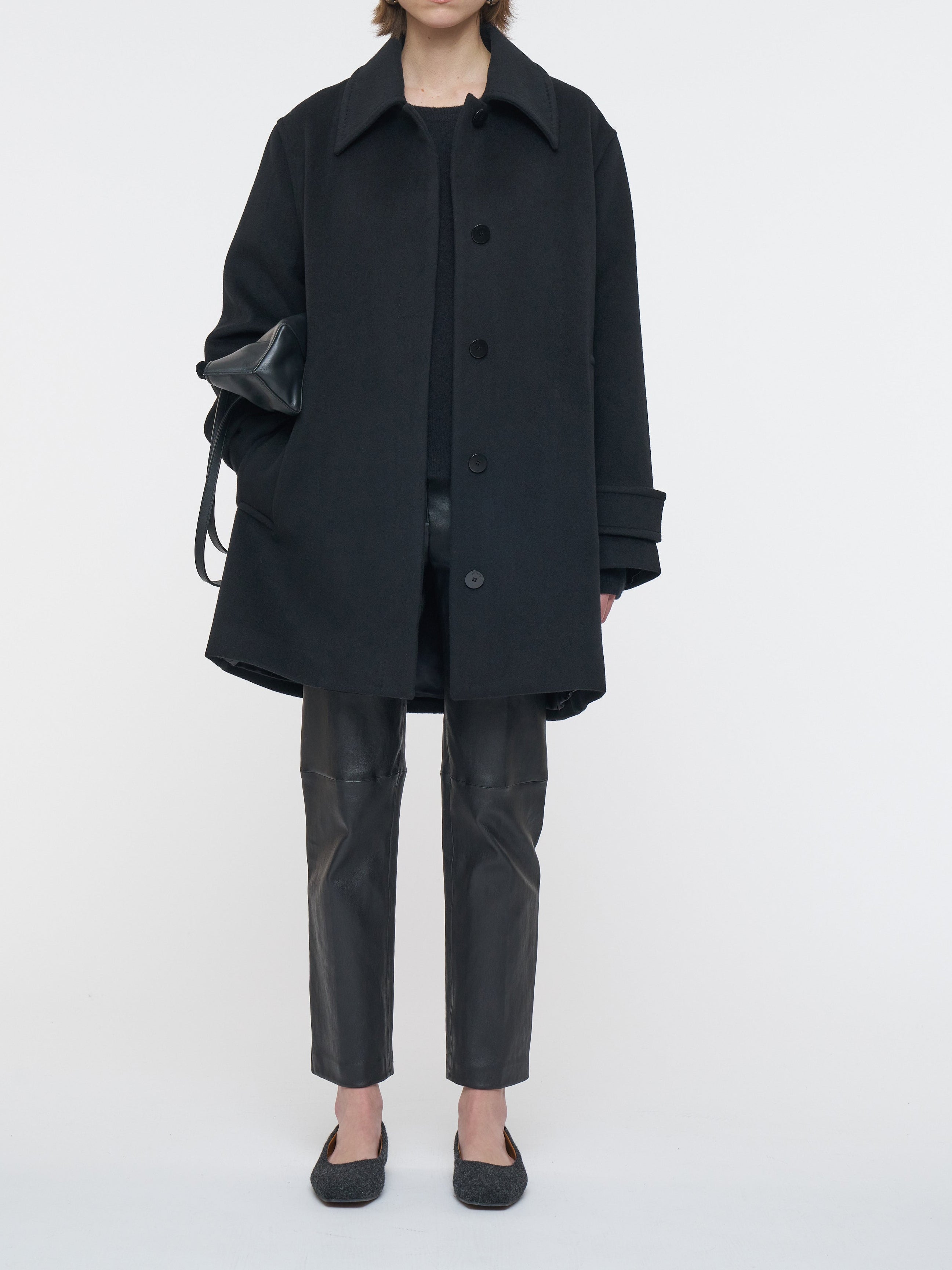 Joseph Loti Soft Wool Cashmere Coat Black