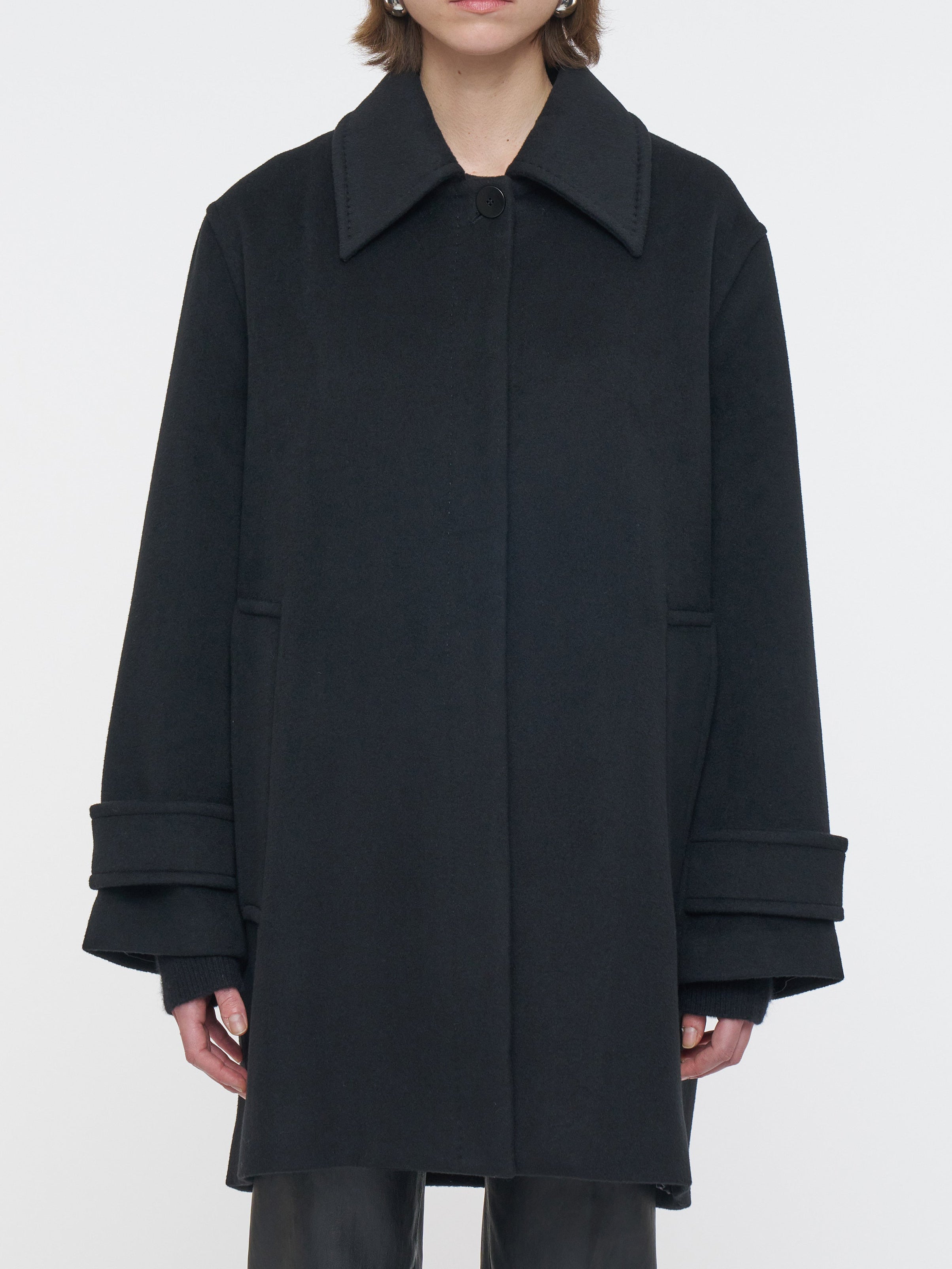 Joseph Loti Soft Wool Cashmere Coat Black