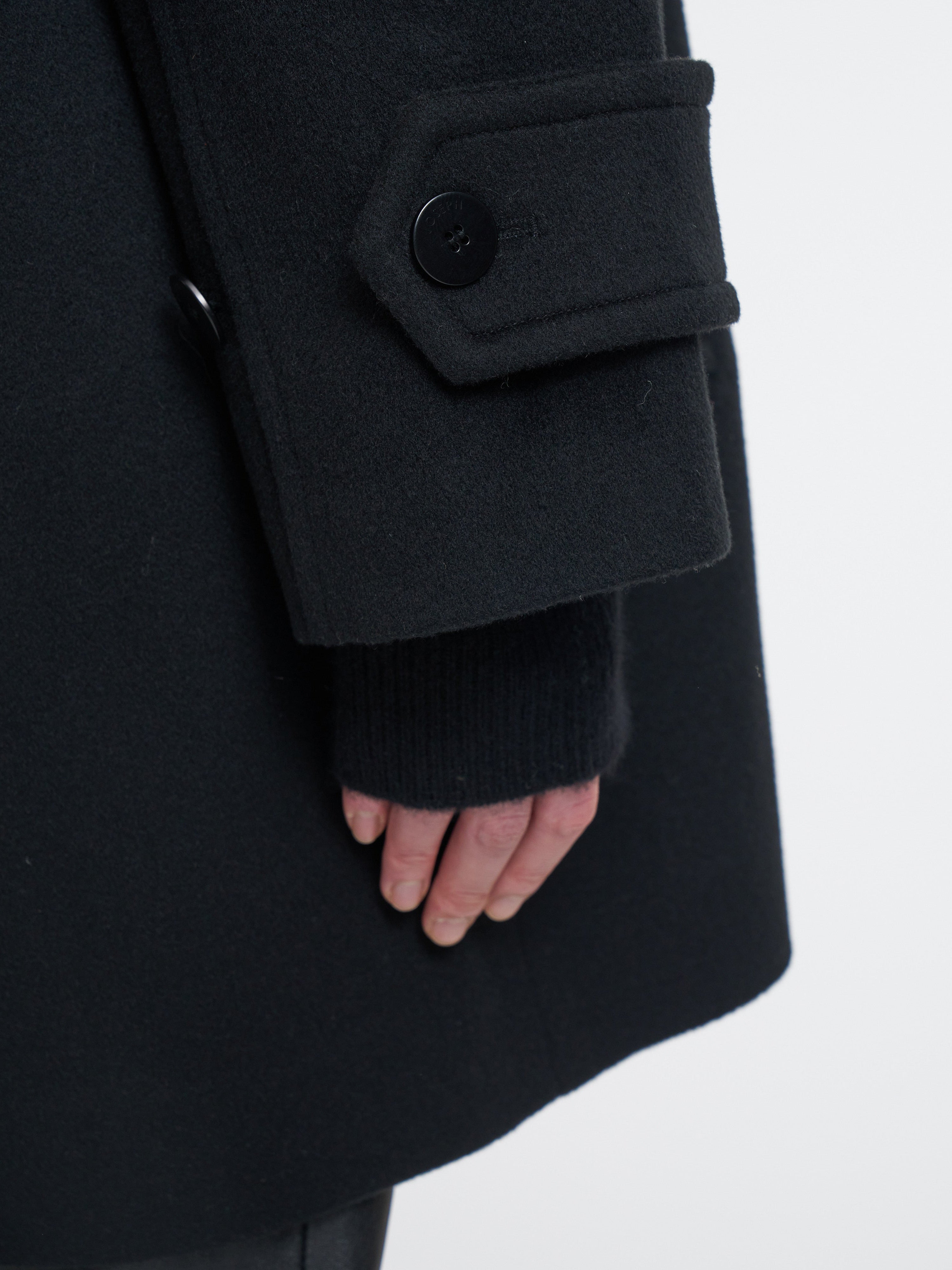 Joseph Loti Soft Wool Cashmere Coat Black
