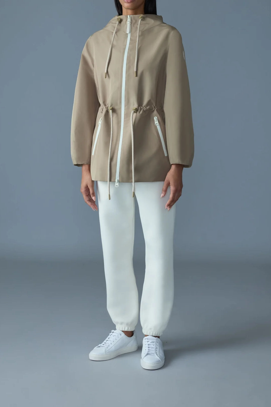 Mackage Kalea Hooded Rain Jacket Lt Camel