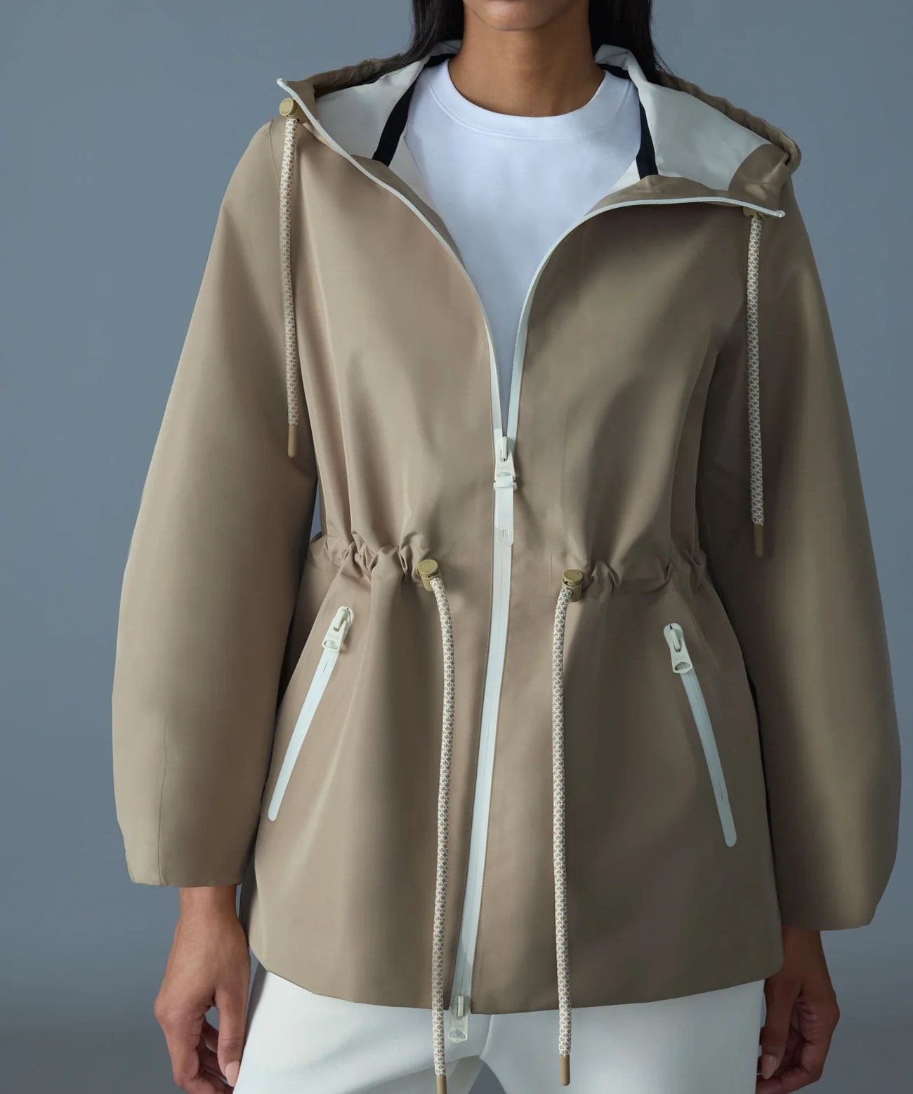 Mackage Kalea Hooded Rain Jacket Lt Camel