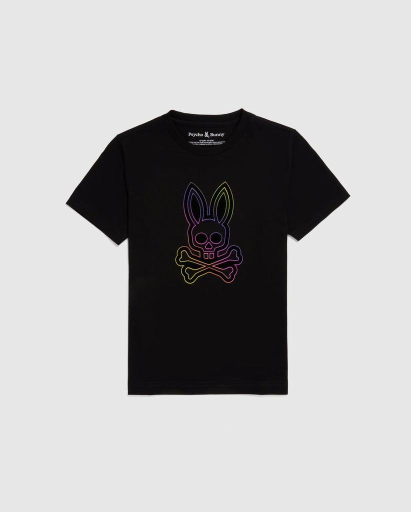 Psycho Bunny Kids Colton Flocking Graphic Tee Navy