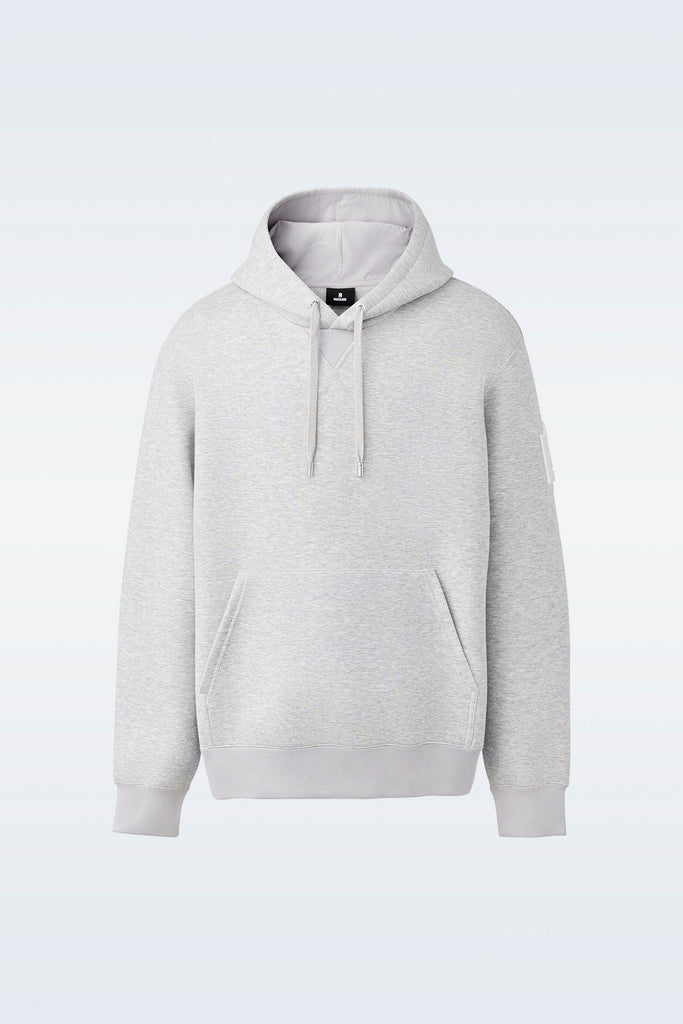 Mackage Krys Hoodie With Velvet Embroidery Light Grey