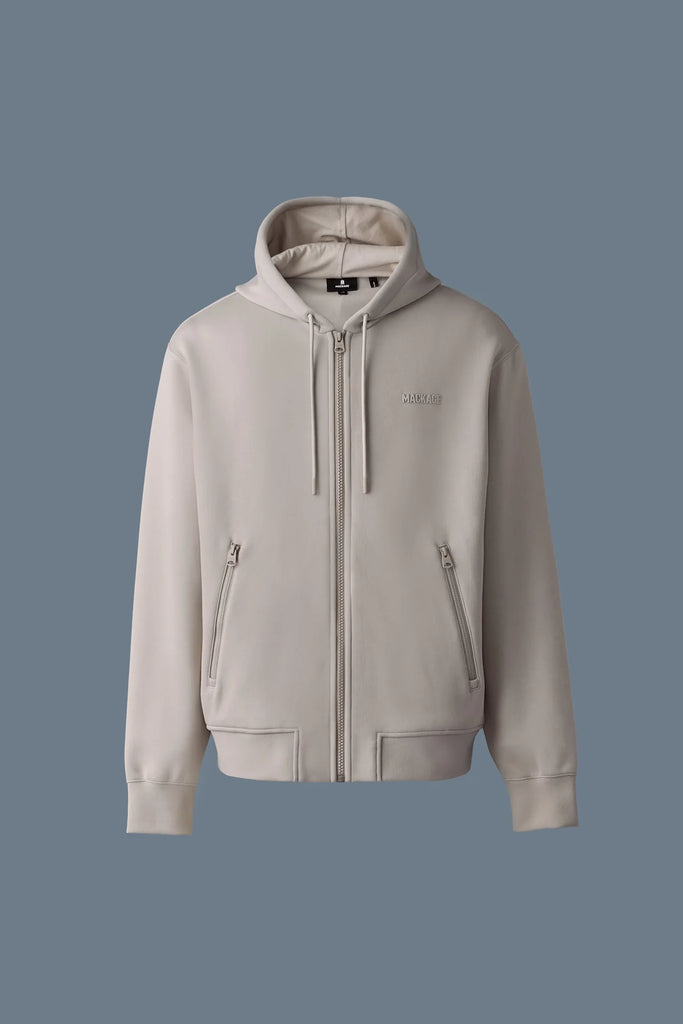 Mackage Krystos Jersey Zip-Up Hoodie Trench