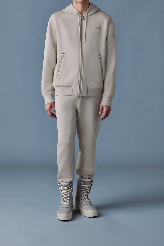 Mackage Krystos Jersey Zip-Up Hoodie Trench