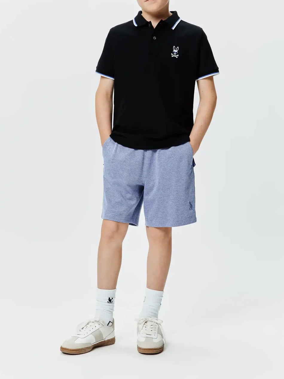 Psycho Bunny Kids Sunny Pique Polo Black