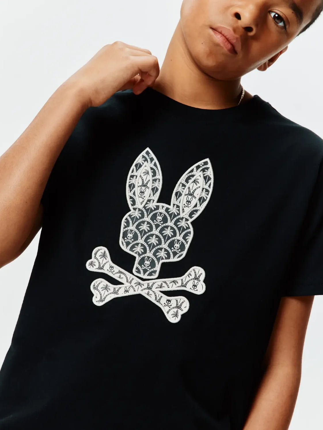Psycho Bunny Kids Brad Graphic Tee Black