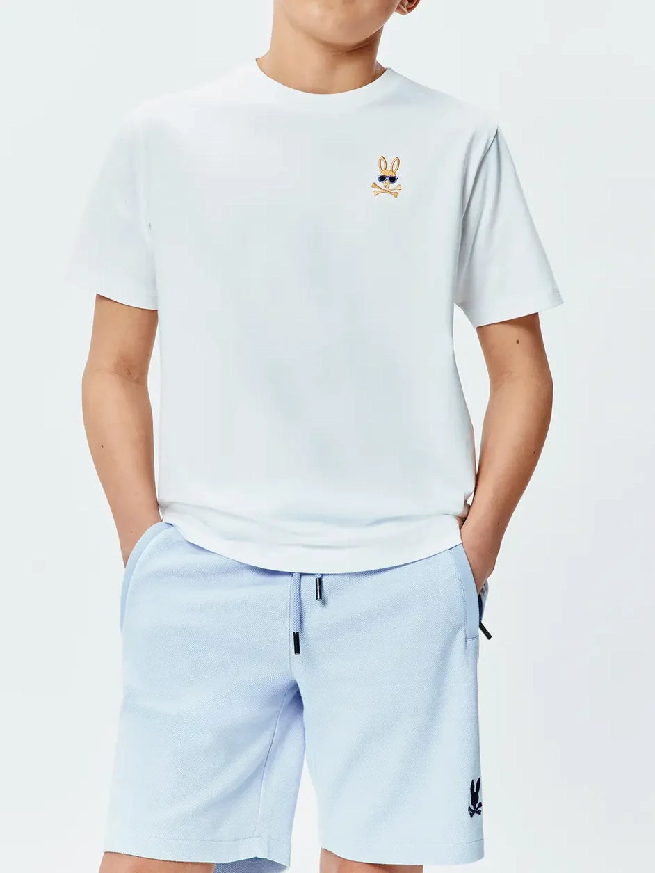 Psycho Bunny Kids Sunny Chest Graphic Tee White