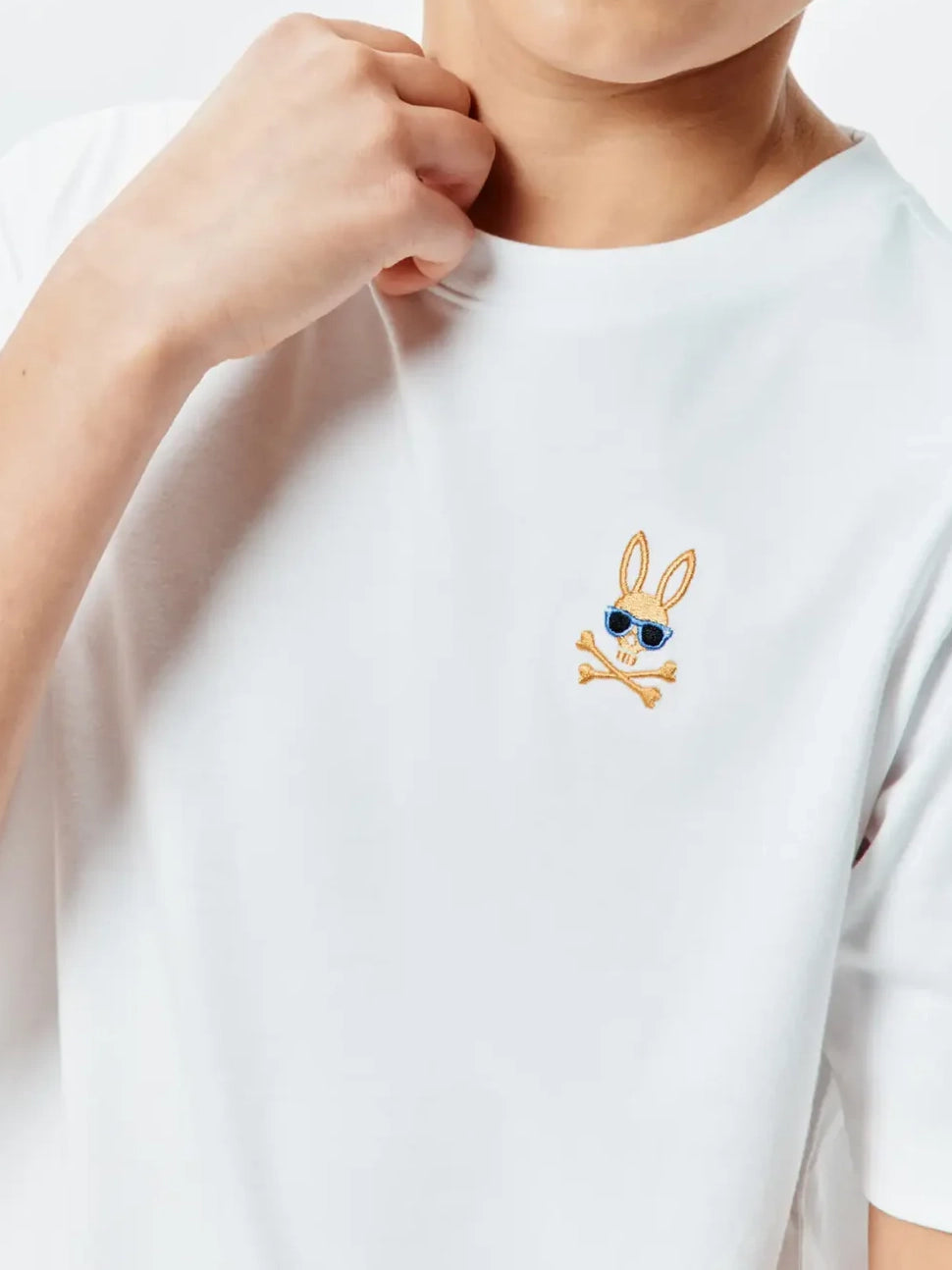 Psycho Bunny Kids Sunny Chest Graphic Tee White