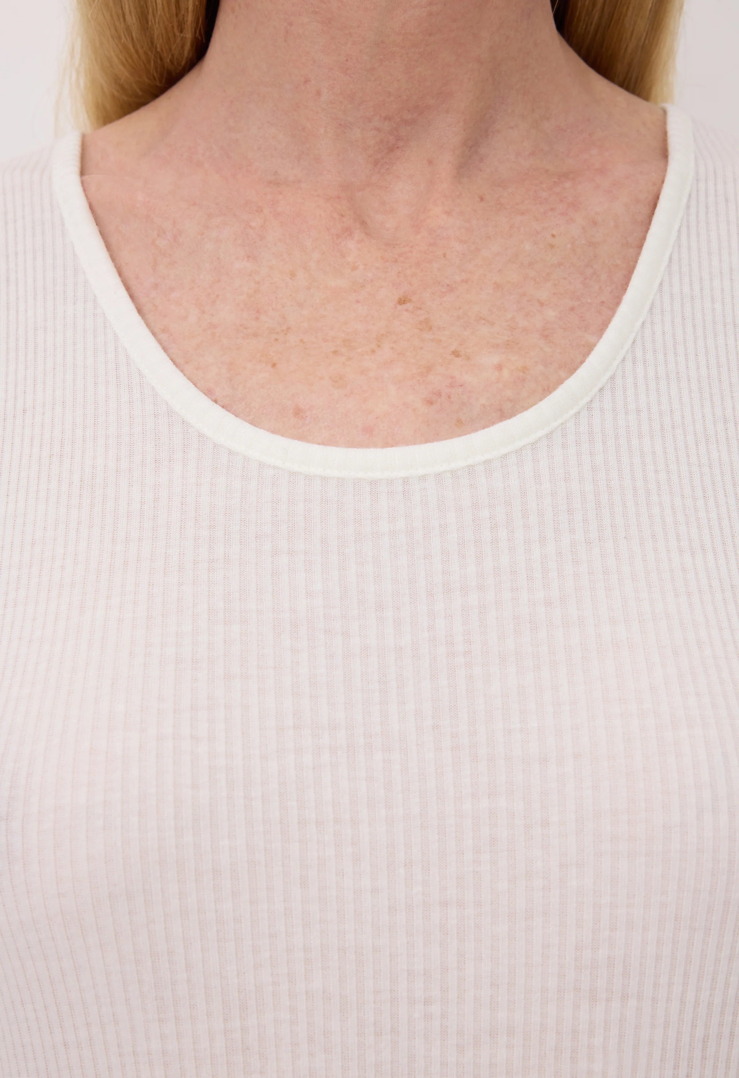 Loulou de Saison Alicudi Lds Rib Jersey Tank Top Ivory