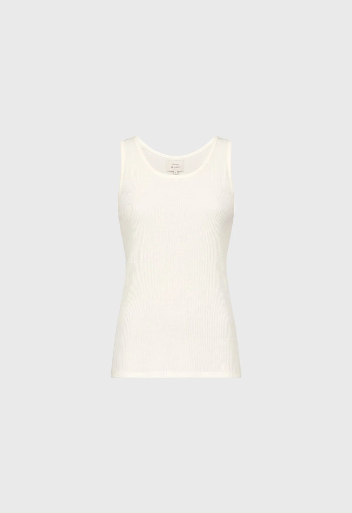 Loulou de Saison Alicudi Lds Rib Jersey Tank Top Ivory
