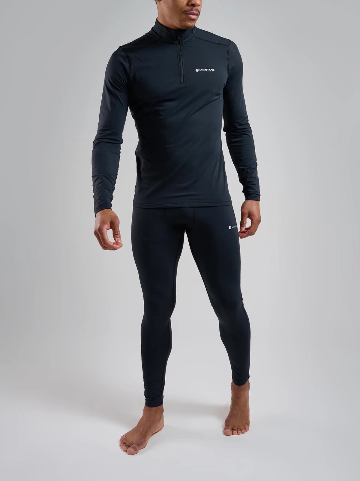 Montane Men's Dart XT Thermal Zip Neck Long Sleeved Top Black