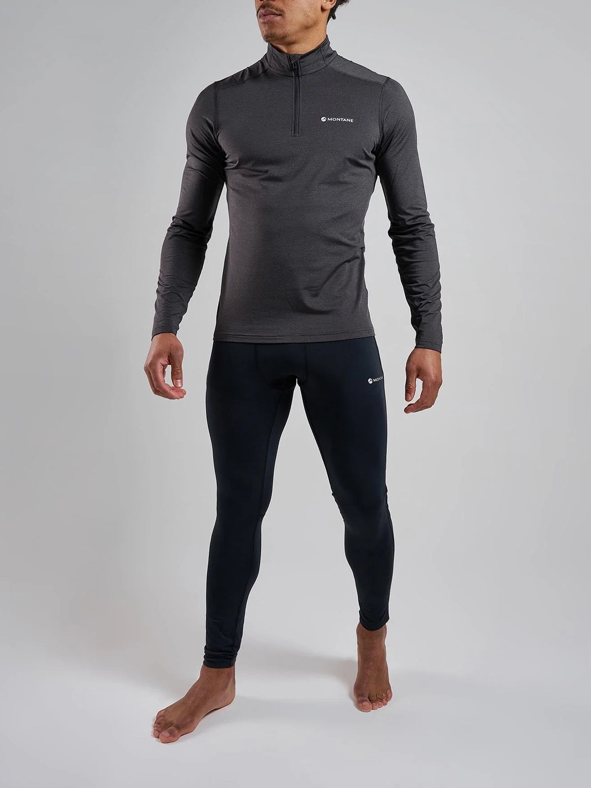 Montane Men's Dart XT Thermal Zip Neck Long Sleeved Top Midnight Grey