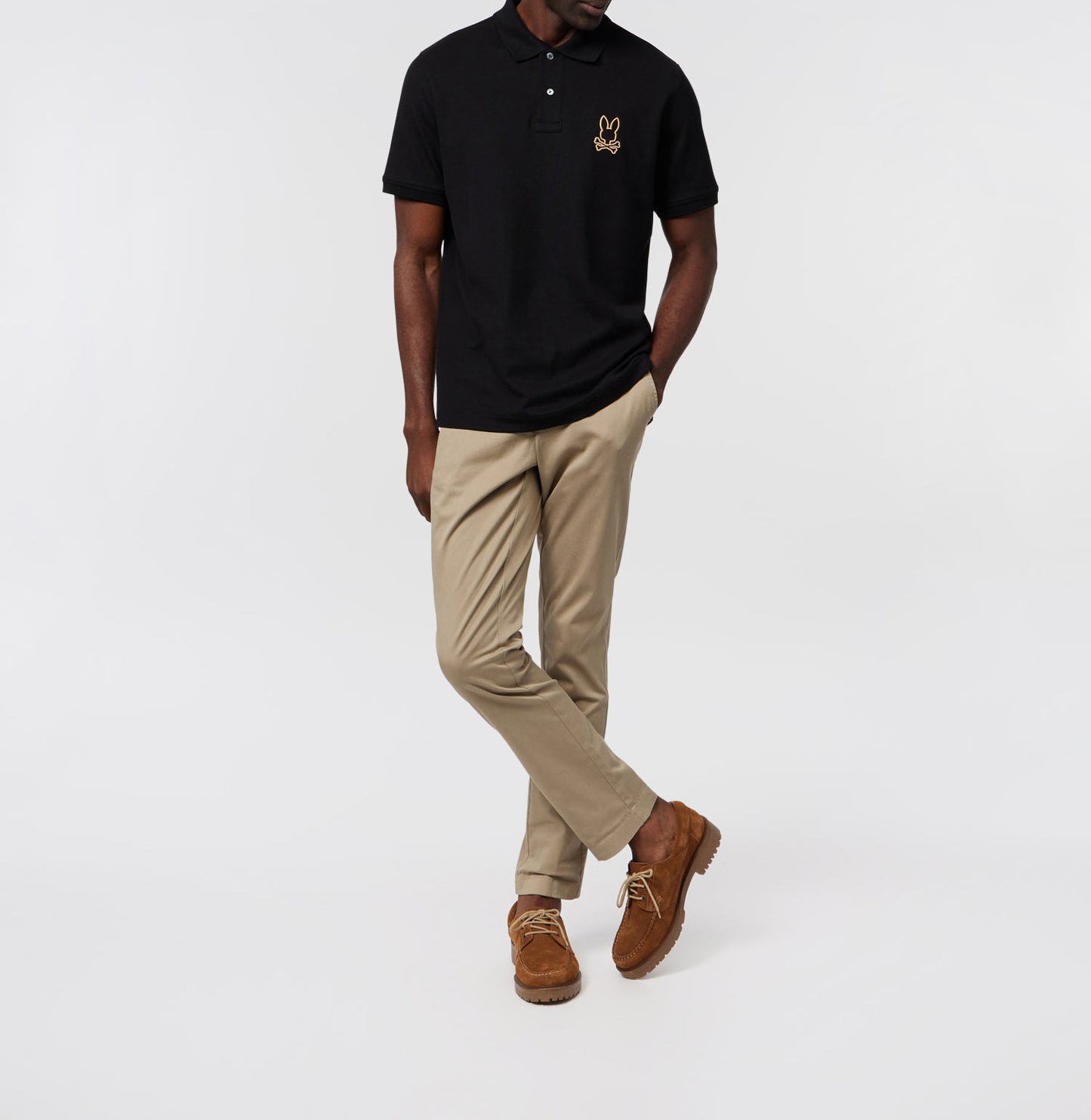 Psycho Bunny Mens Beaumont Pique Polo Shirt Black