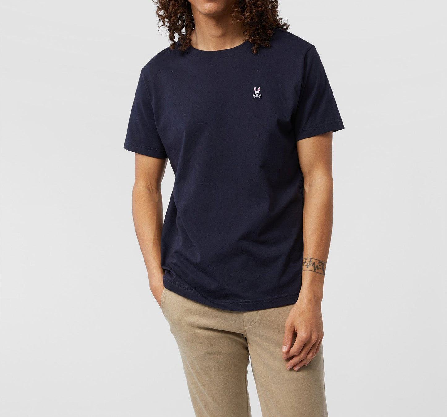 Psycho Bunny Mens Classic Crew Neck Tee Navy