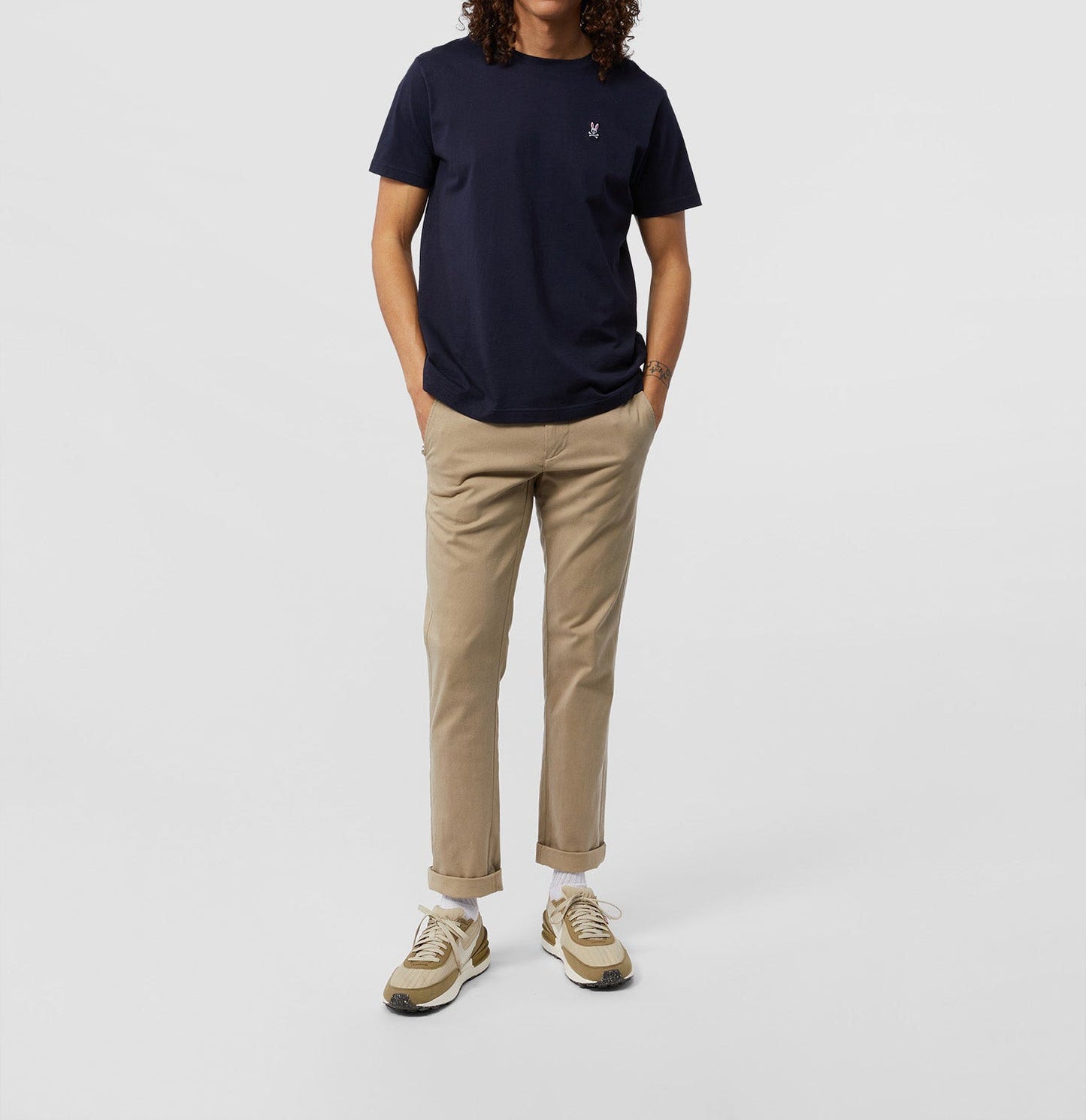 Psycho Bunny Mens Classic Crew Neck Tee Navy