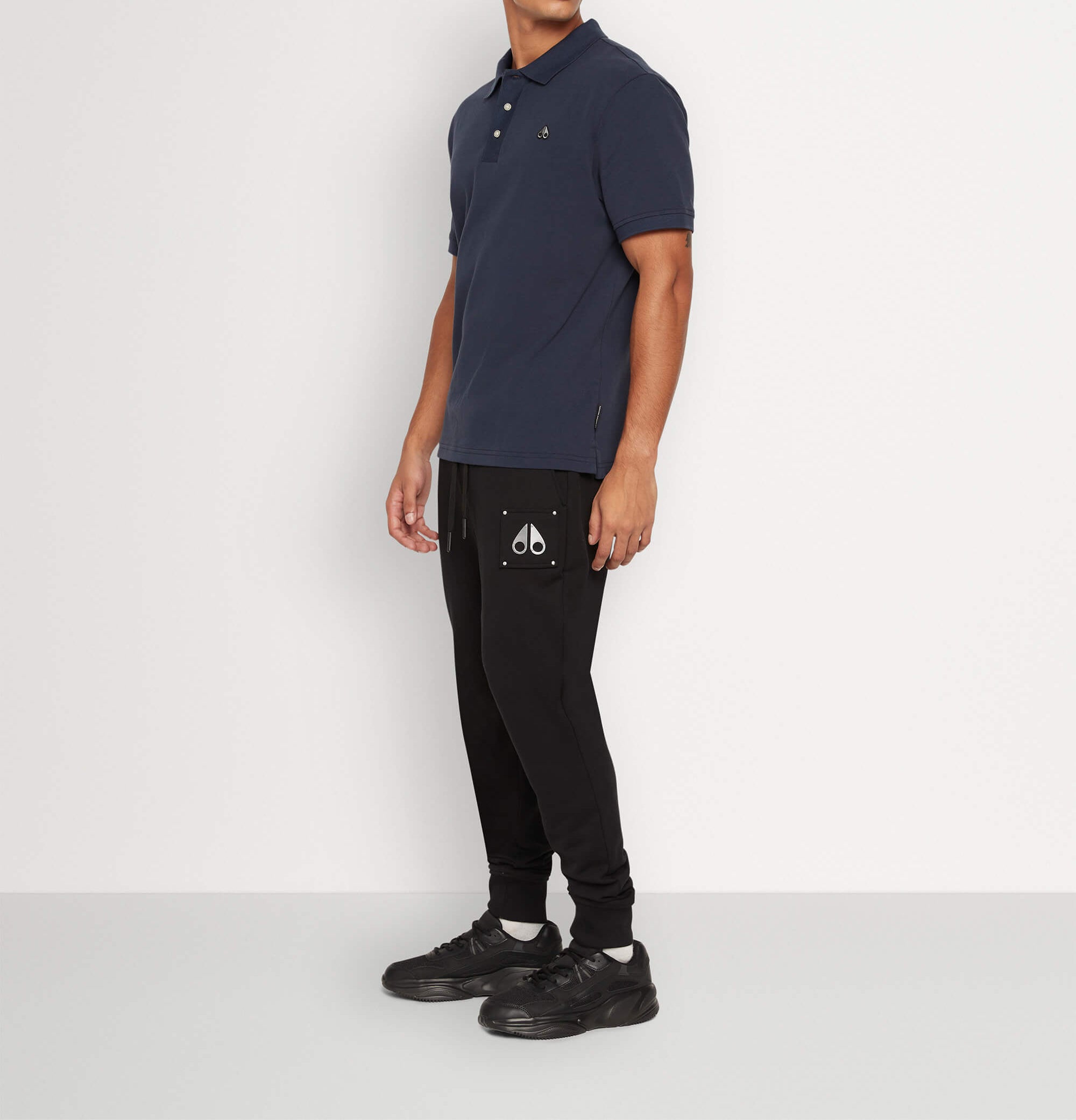 Moose Knuckles Men's Pique Polo Navy