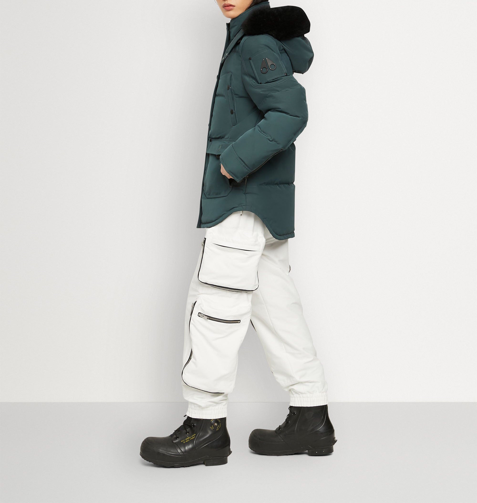 Moose Knuckles Ladies Onyx Anguille Jacket Shearling Forest Hill