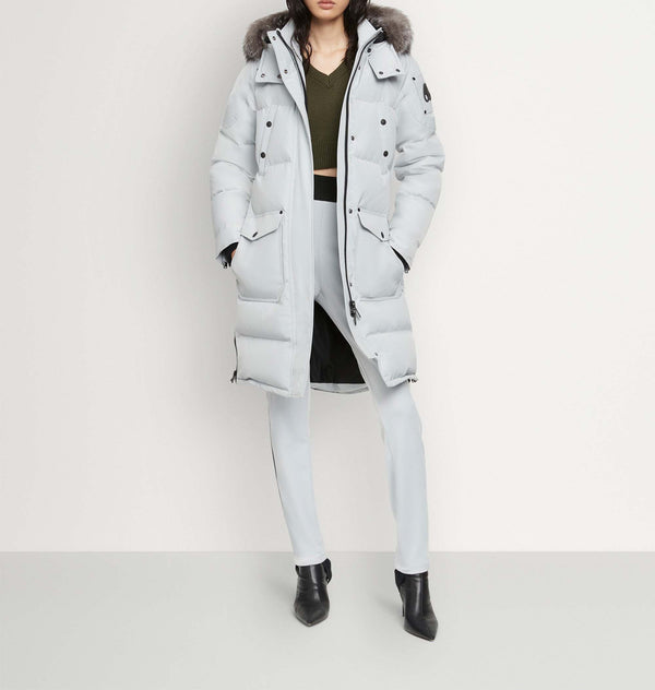 Moose Knuckles Ladies Onyx Causapscal Parka Grey Birch