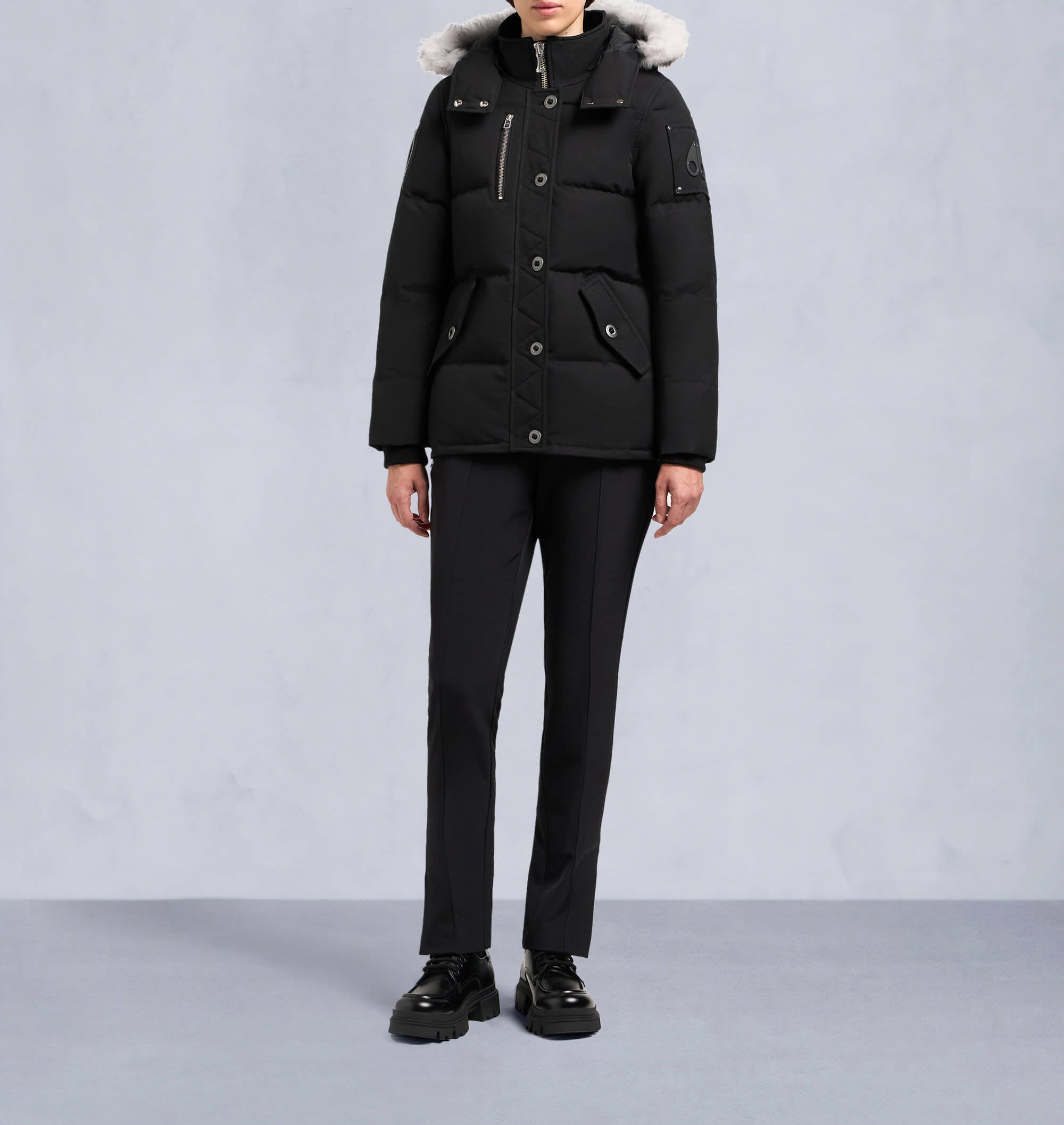 Moose Knuckles Ladies Original 3Q Shearling Black