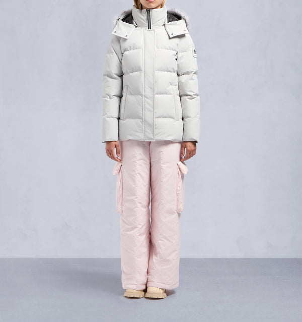 Moose Knuckles Ladies Cloud Shearling 3Q Jacket Stone
