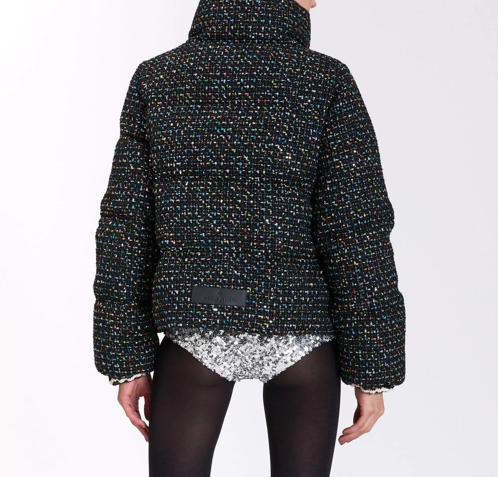 Nicole Benisti Kensington Confetti Puffer Jacket Black