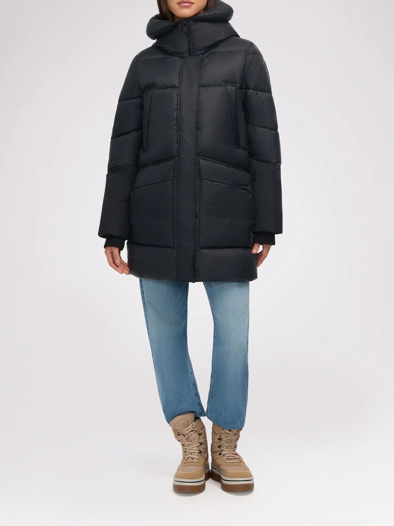 Pajar Heirani Women's Mid-Length Parka Puffer Black