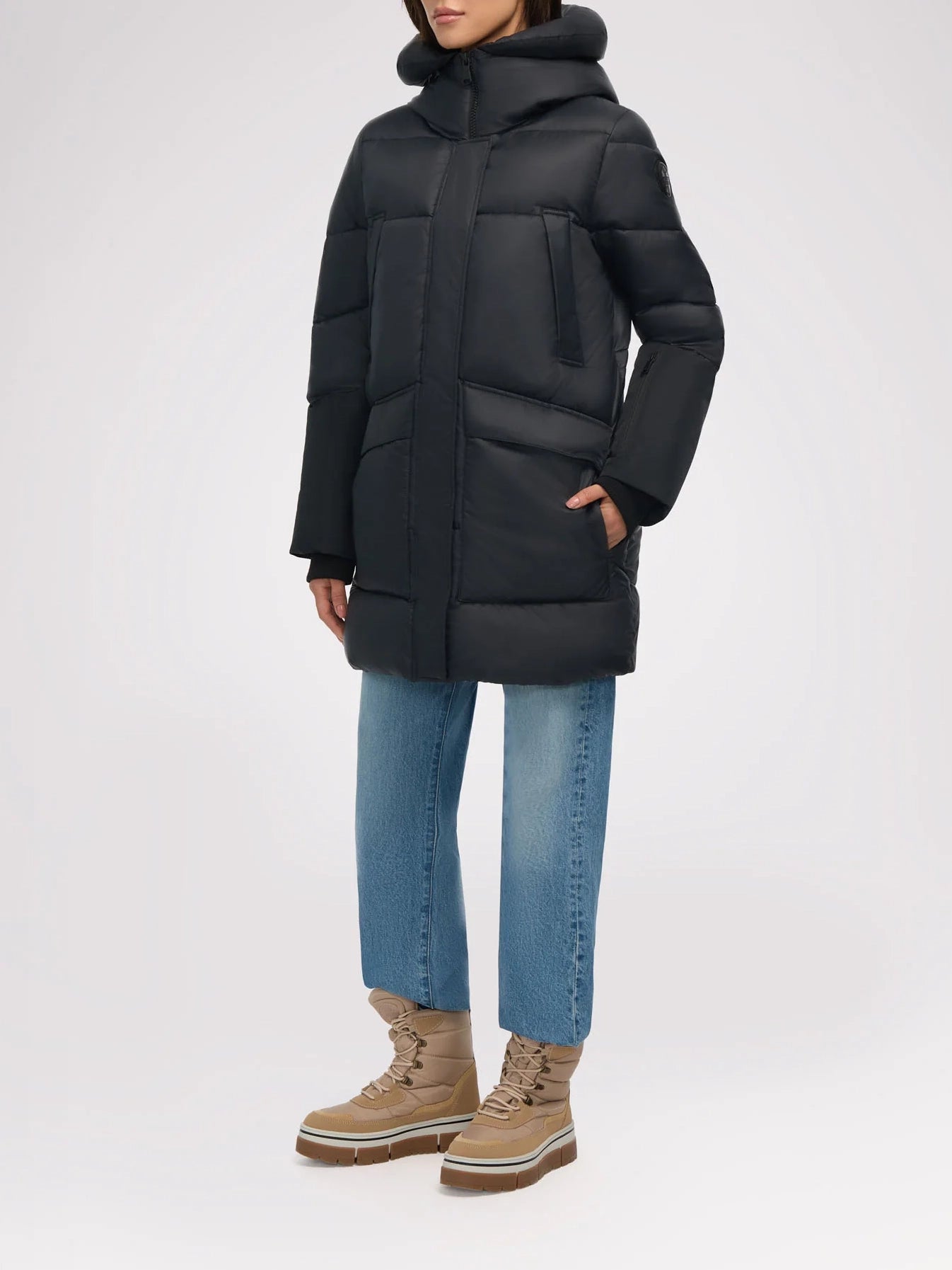 Pajar Heirani Women's Mid-Length Parka Puffer Black