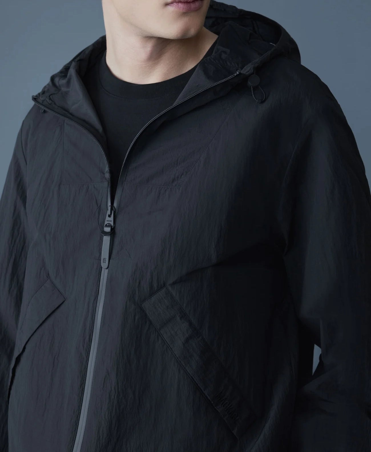 Mackage Reid Packable Rain Jacket Black