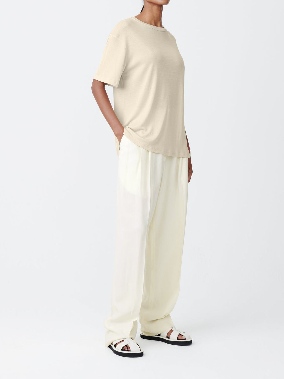 Studio Nicolson Rond T-Shirt Lyocell Rib Bamboo