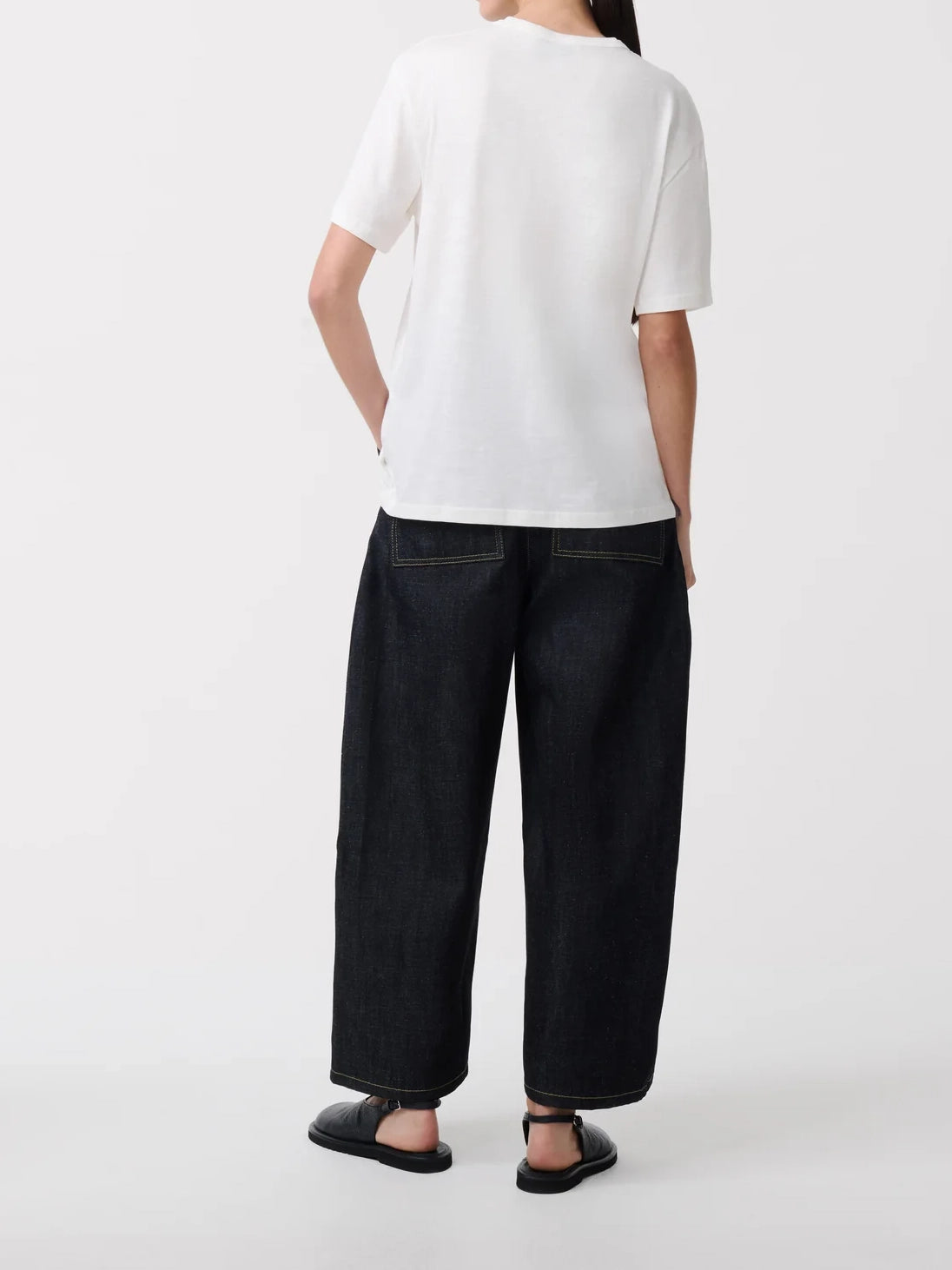 Studio Nicolson Rond T-Shirt Organic Cotton Parchment