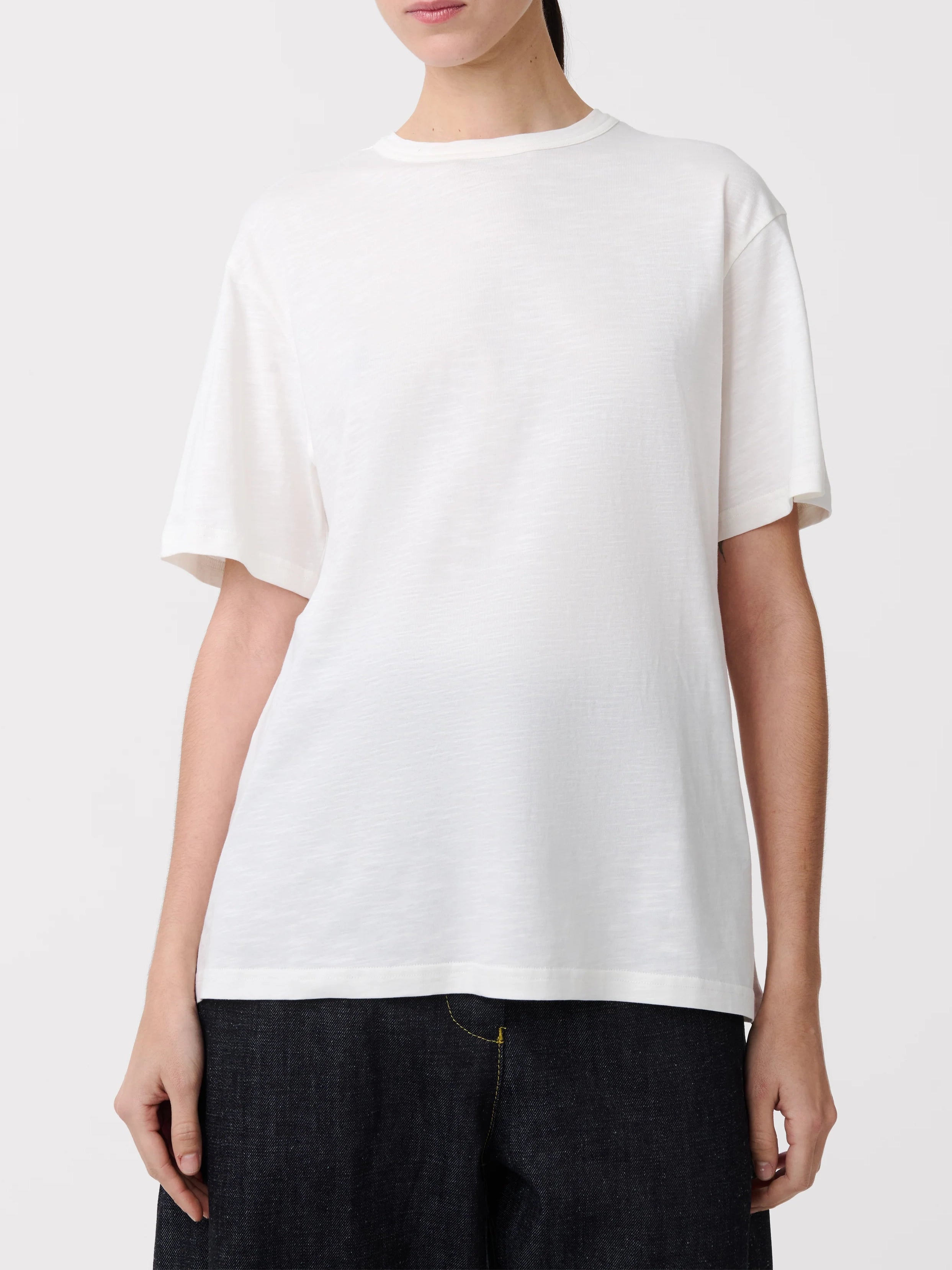 Studio Nicolson Rond T-Shirt Organic Cotton Parchment