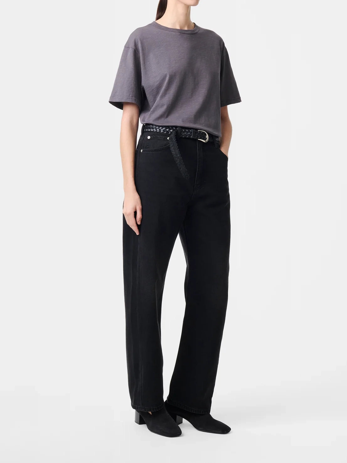 Studio Nicolson Rond T-Shirt Organic Cotton Thunder