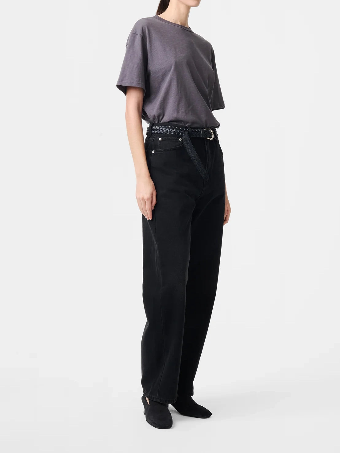 Studio Nicolson Rond T-Shirt Organic Cotton Thunder
