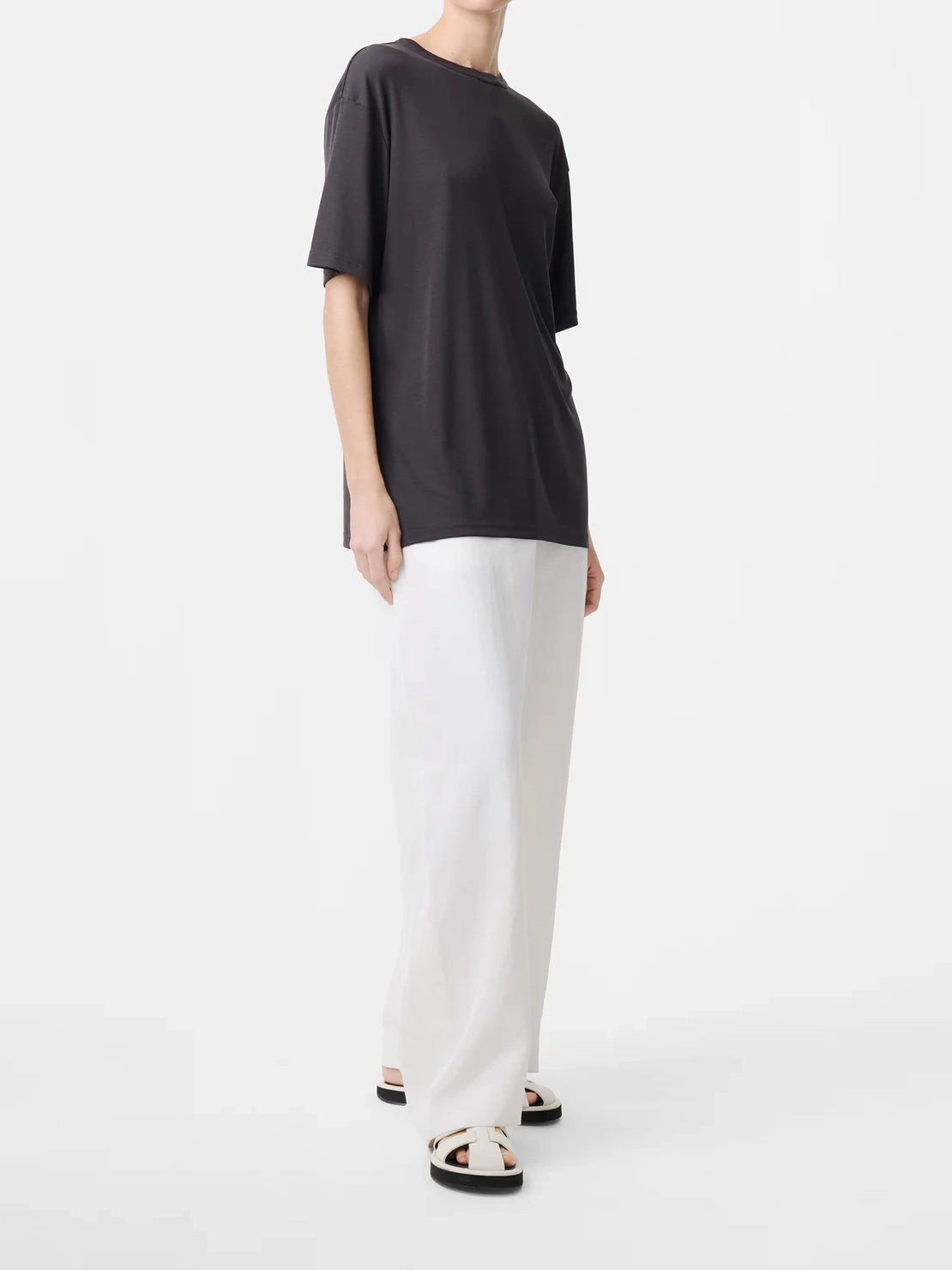 Studio Nicolson Rond T-Shirt Lyocell Rib Oil