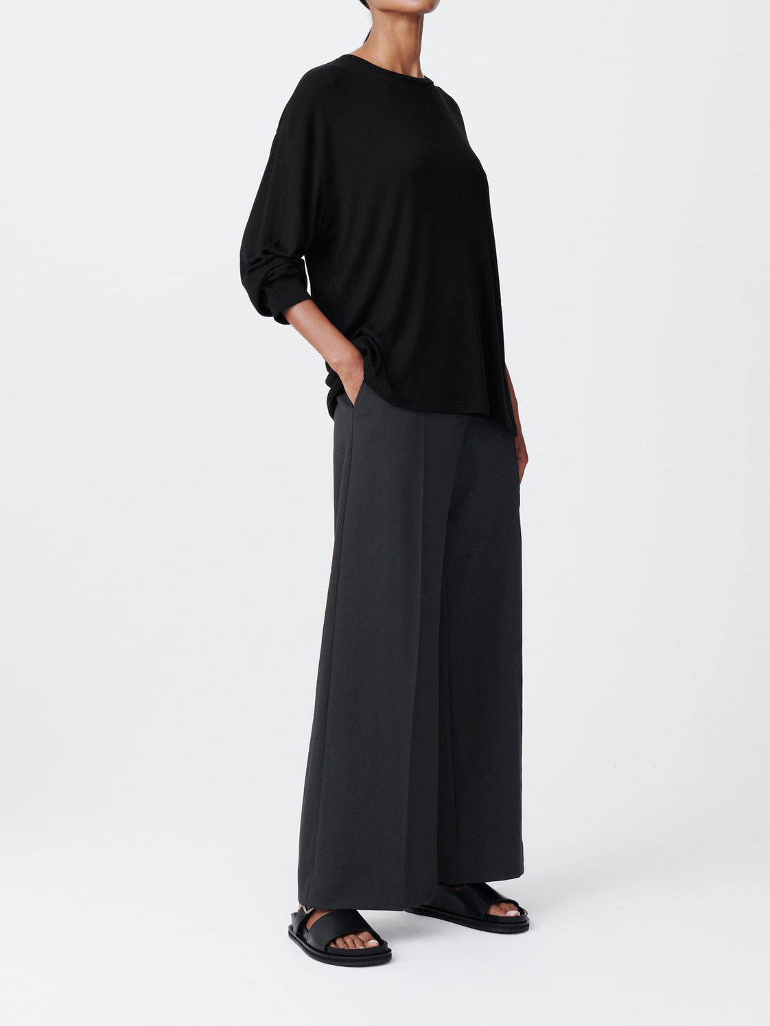 Studio Nicolson Simmons Lyocell T-Shirt Black