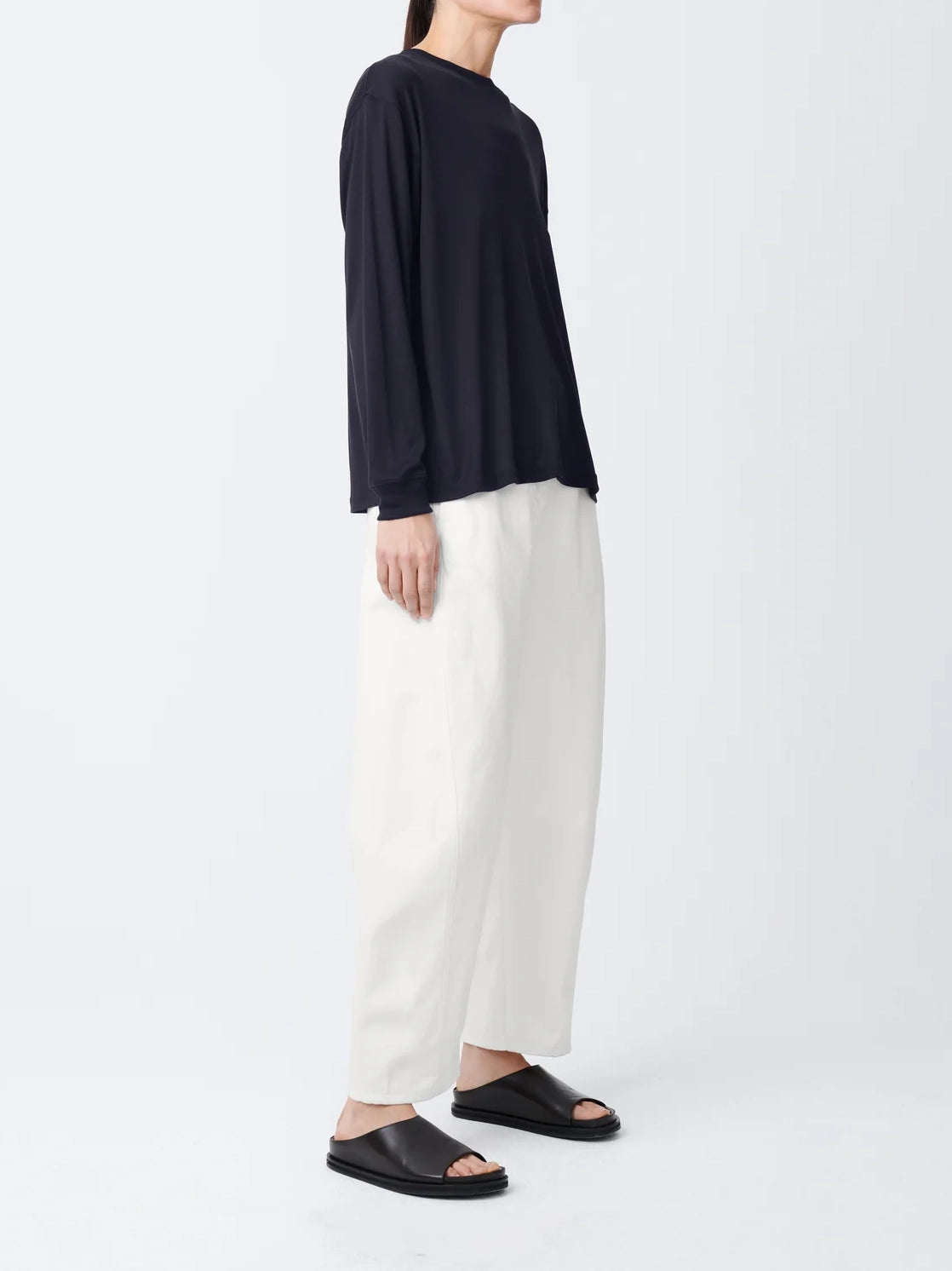 Studio Nicolson Simmons Lyocell T-Shirt Darkest Navy