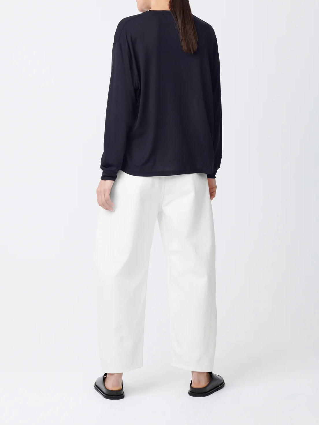 Studio Nicolson Simmons Lyocell T-Shirt Darkest Navy