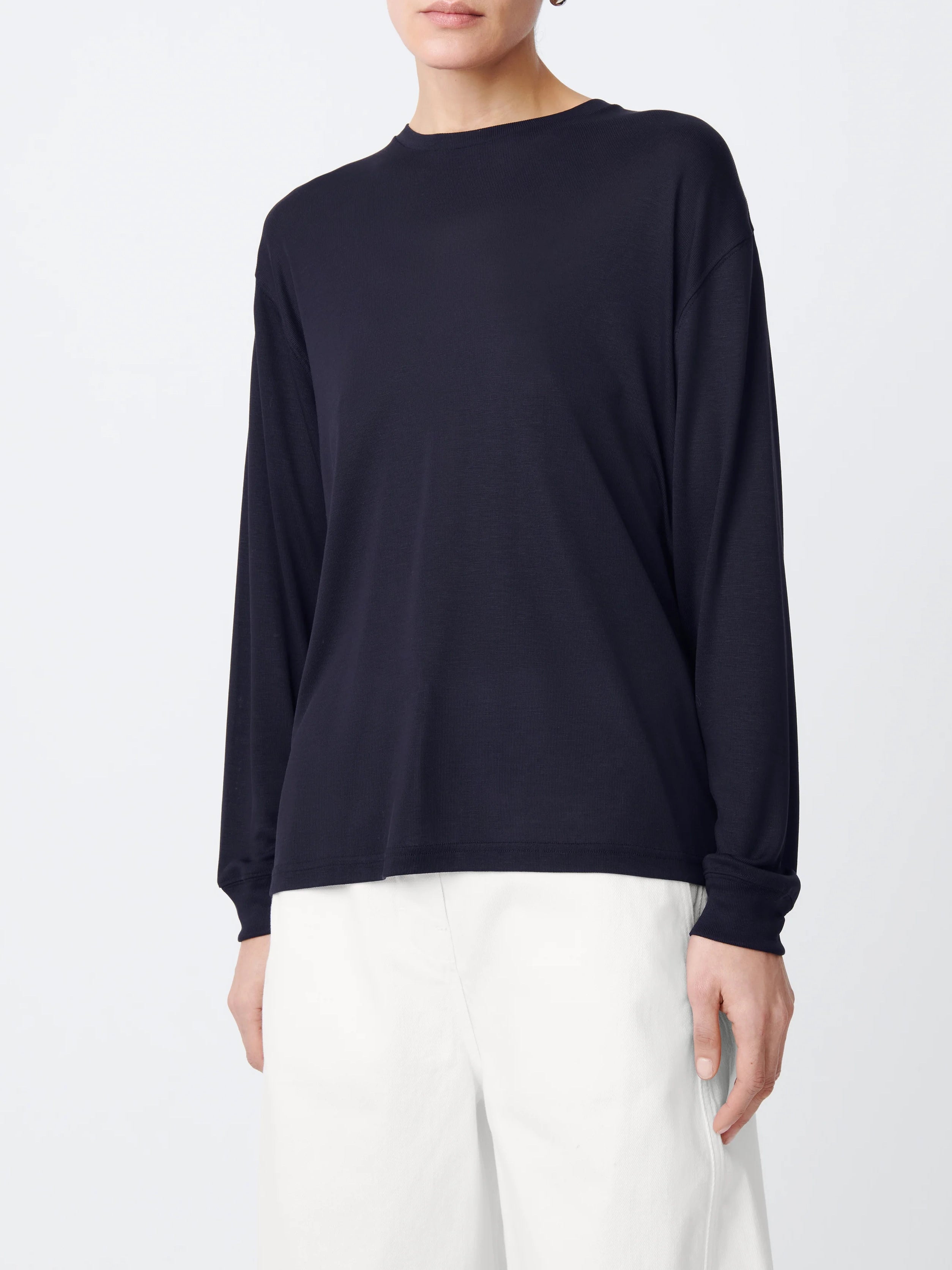 Studio Nicolson Simmons Lyocell T-Shirt Darkest Navy