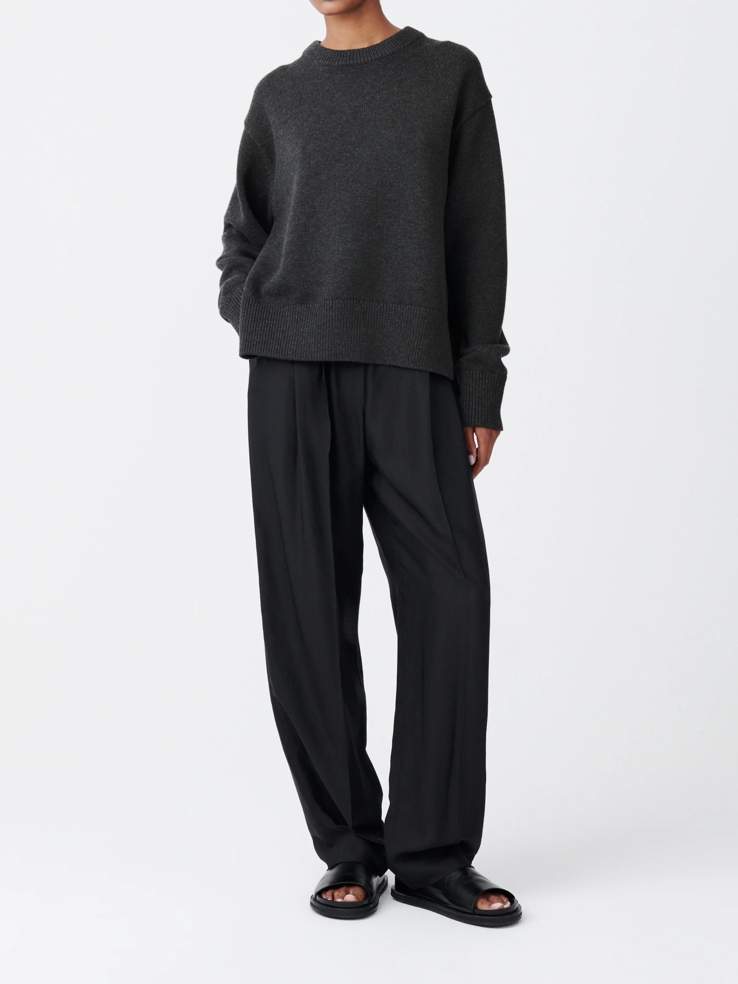 Studio Nicolson Sperro Wool Pant Darkest Navy