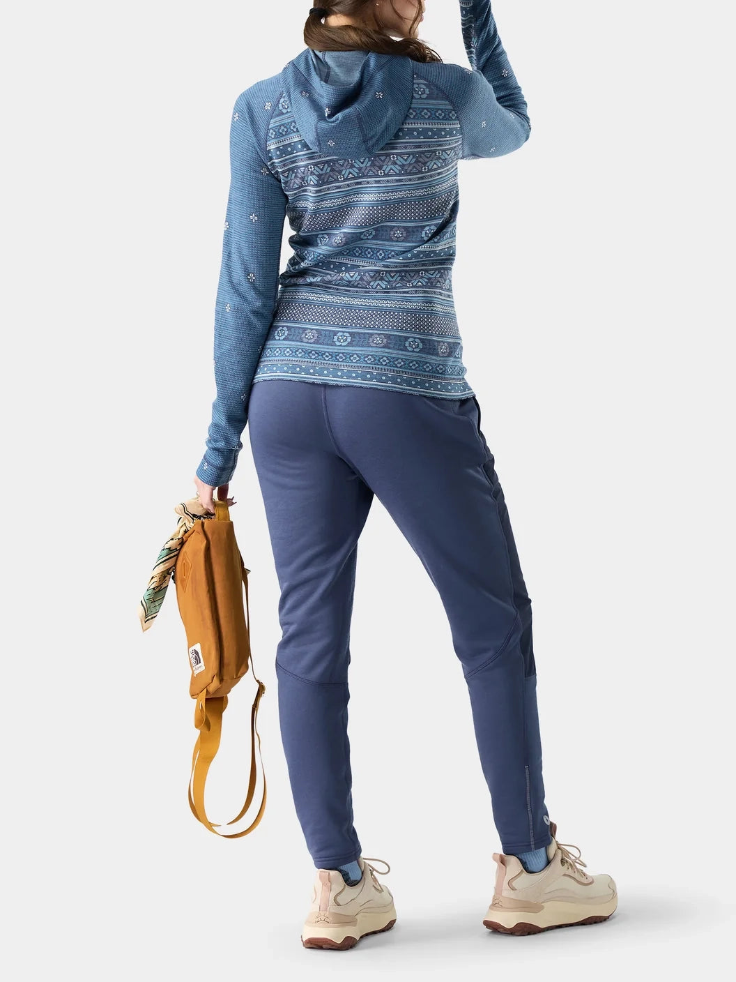 Smartwool Women's Classic Thermal Merino Base Layer 1/2 Zip Hoodie Nightfall Fair Isle