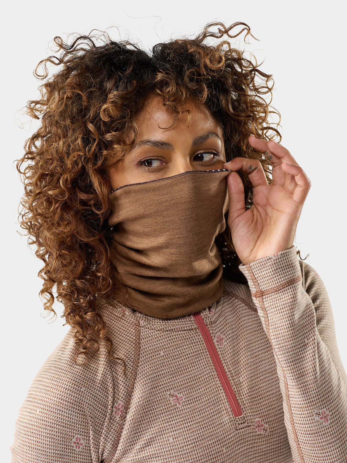 Smartwool Thermal Merino Reversible Neck Gaiter Mocha Fair Isle Fun