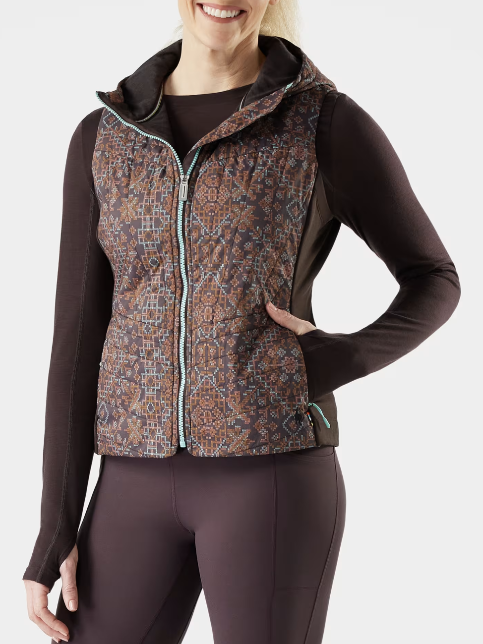 Smartwool Women's Smartloft Vest Mink Nordic Fair Isle