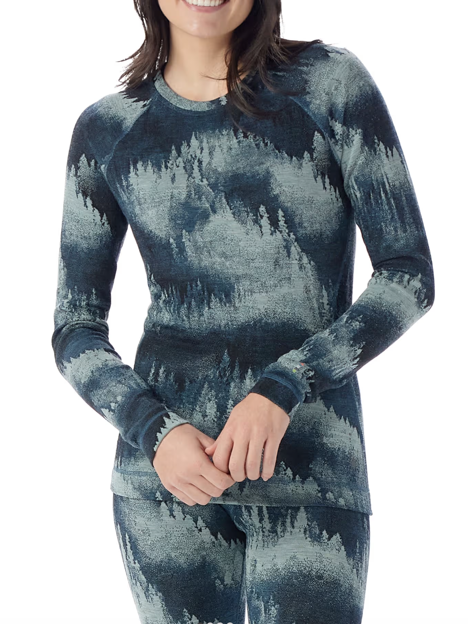 Smartwool Thermal Merino Base Layer Crew Twilight Foggy Pine
