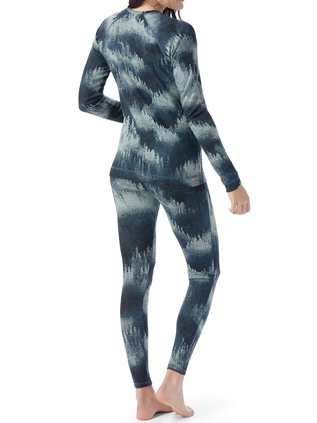Smartwool Thermal Merino Base Layer Crew Twilight Foggy Pine