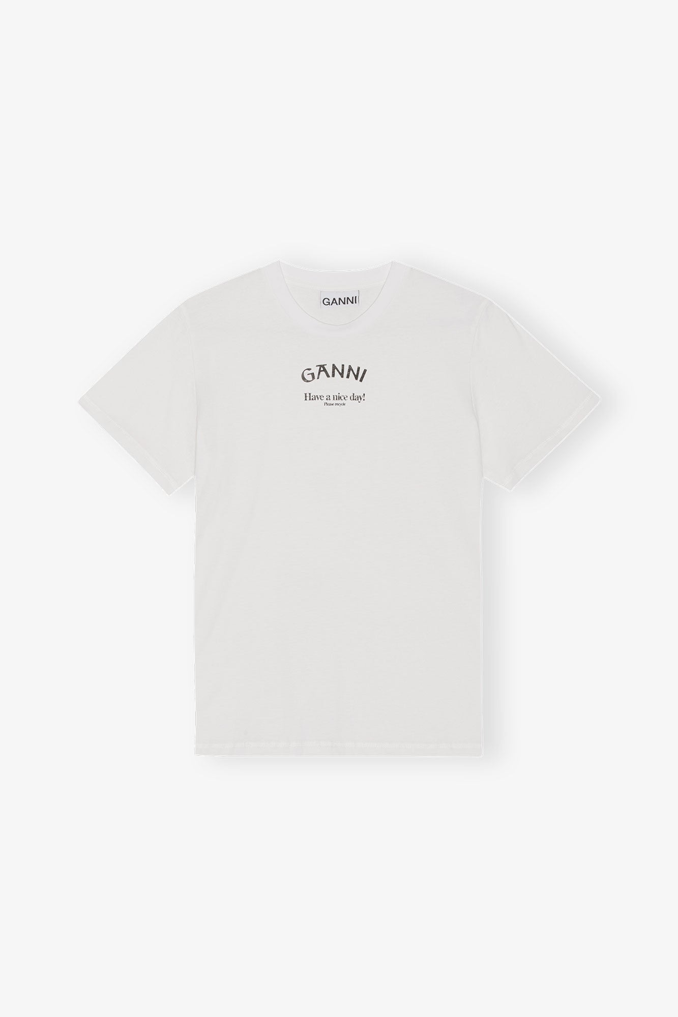 Ganni Relaxed O-neck T-shirt Bright White