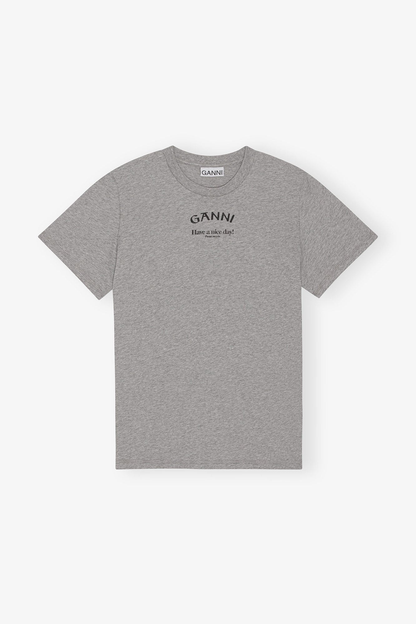 Ganni Relaxed O-neck T-shirt Paloma Melange