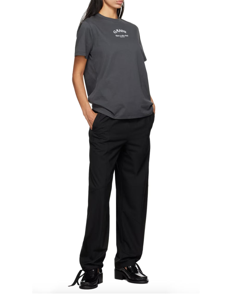 Ganni Relaxed O-neck T-shirt Volcanic Ash